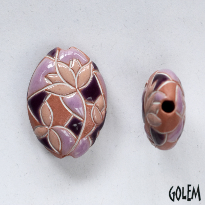 Vitrage Flowers, almond bead size M