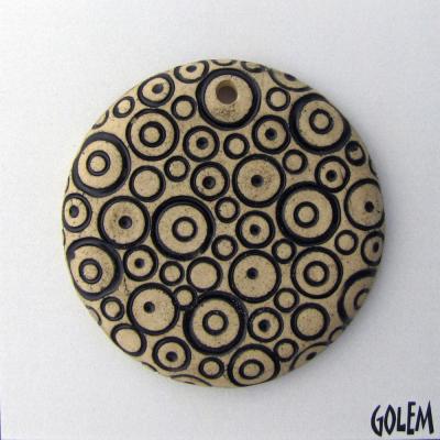 large round, black & white bubbles