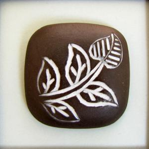 dark domed square cabochon