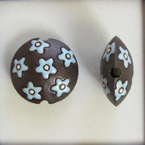 dark lentil, size M, blue flowers