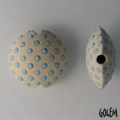 light blue polka dot lentil, size M