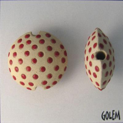 red polka lentil, size M