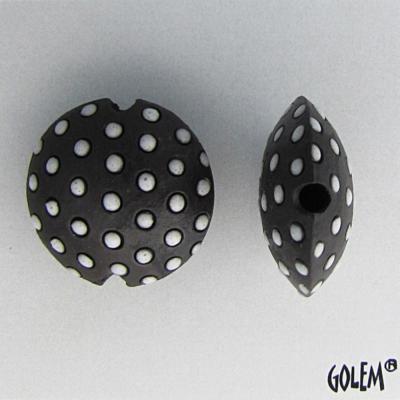 dark lentil, size M, white polka dots