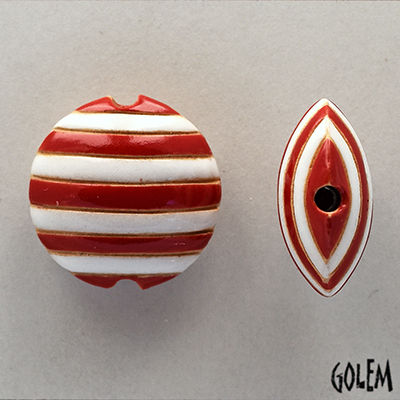 red & white stripes, lentil size M