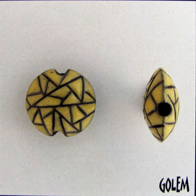 Barcelona mosaic lentil, yellow on dark