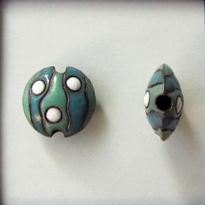 blue & jade, lentil bead size S