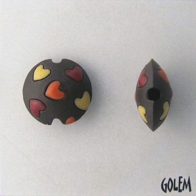 Red, yellow & Orange hearts