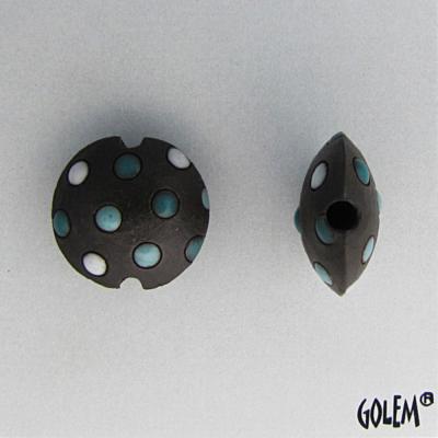 small lentil, big white/blue polka dots