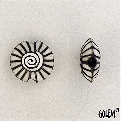 Spiral, white on dark, Size S