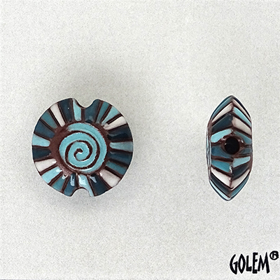 Rainbow Spiral, Lentil bead Size S