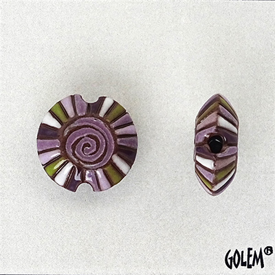 Rainbow Spiral, Lentil bead Size S