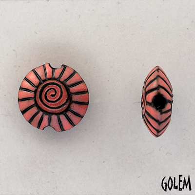 Spiral, pink on dark, Size S