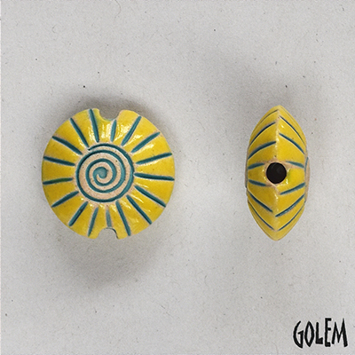 Spiral, yellow & blue, Size S