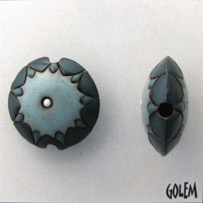 Sun design - light & dark blue on dark