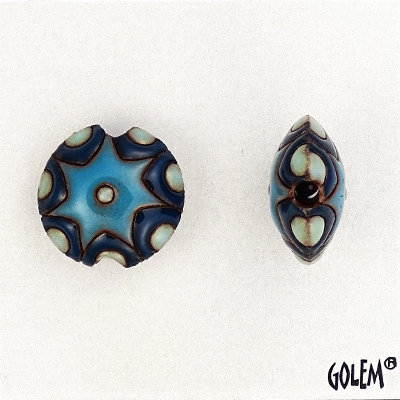 Sun design - blue, lentil size S