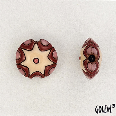 Sun design - pink/burgundy, lentil size S