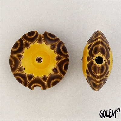 Sun design - Tan & Yelow lentil size M