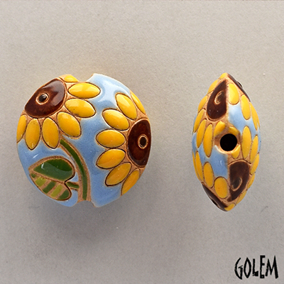 Sunflowers, stoneware lentil size M
