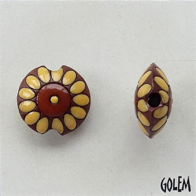 Small Sunflower, terracotta lentil Size S