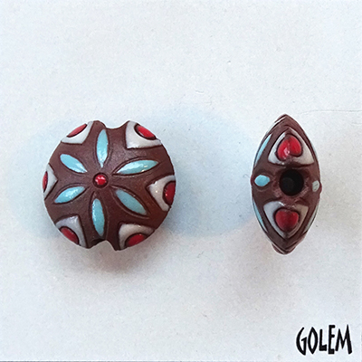 Barcelona Flower, terracotta lentil Size S