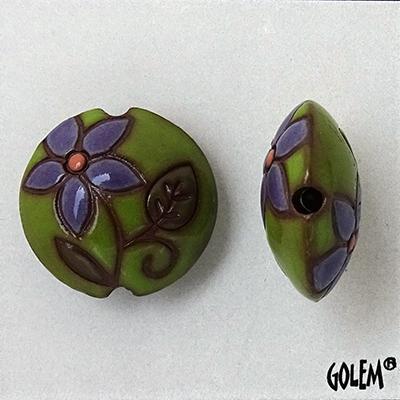 Flower pattern - Green, lentil size M
