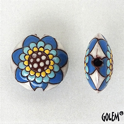 Blue Flower paisley, lentil size M
