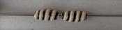 oval bead, spiral design, B&W