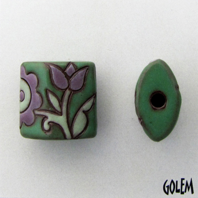 Old lace - Ivy & Purple on terracotta