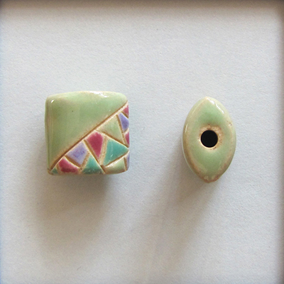 mosaic in green & purple