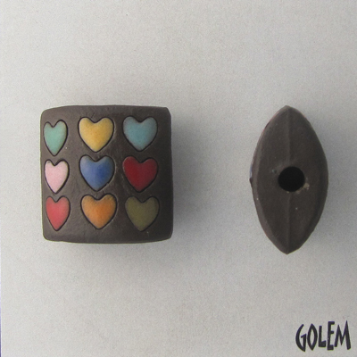 hearts of different colors on dark
