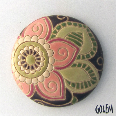 Round Paisley, pink flower