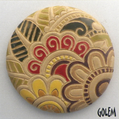 Complex Paisley Design, large round cab