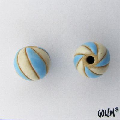 turquoise & white swirl