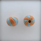 orange and turquoise