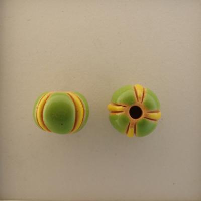 Round W/ Green & Yellow Stripes-4