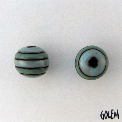 light blue & jade stripes on dark