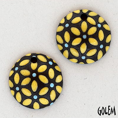 Tree of Life, yellow leaves, 2 small pendants