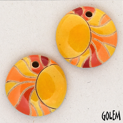 Burning Sun, 2 small pendants
