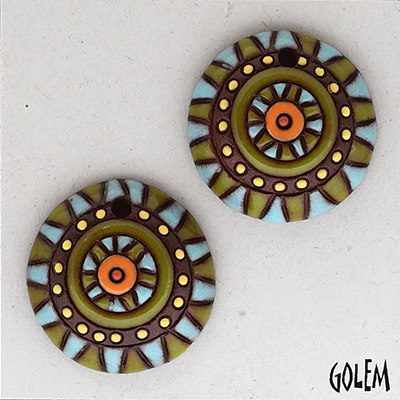 Chameleon Eye, 2 small pendants