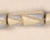 cone beads, blue & white triangles, 2