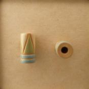 white triangles & green triangles, turqu