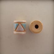 Barrel W/ Blue & Pink Triangles - 4