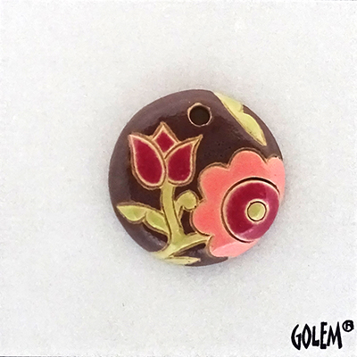 Brown & Pink, Small Round