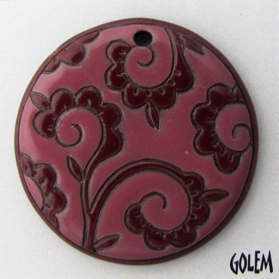 Curly Lace, Light & Dark Wine, large round, 