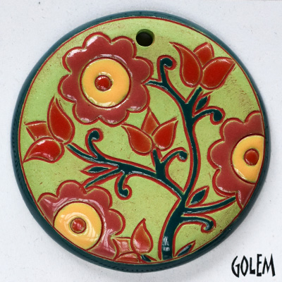 Red & light green, large round