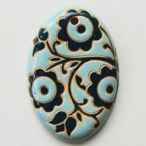 L & D Blue, oval