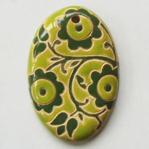 Light and Dark Green, oval