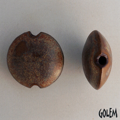 Lentil bead, Oyster Shell