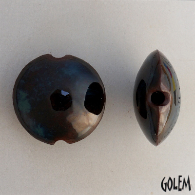 Lentil bead, Seafoam Green