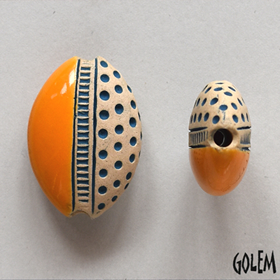 Dots & notches, almond bead size M